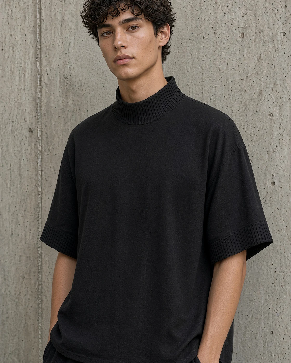 the cotton mock, men’s fit