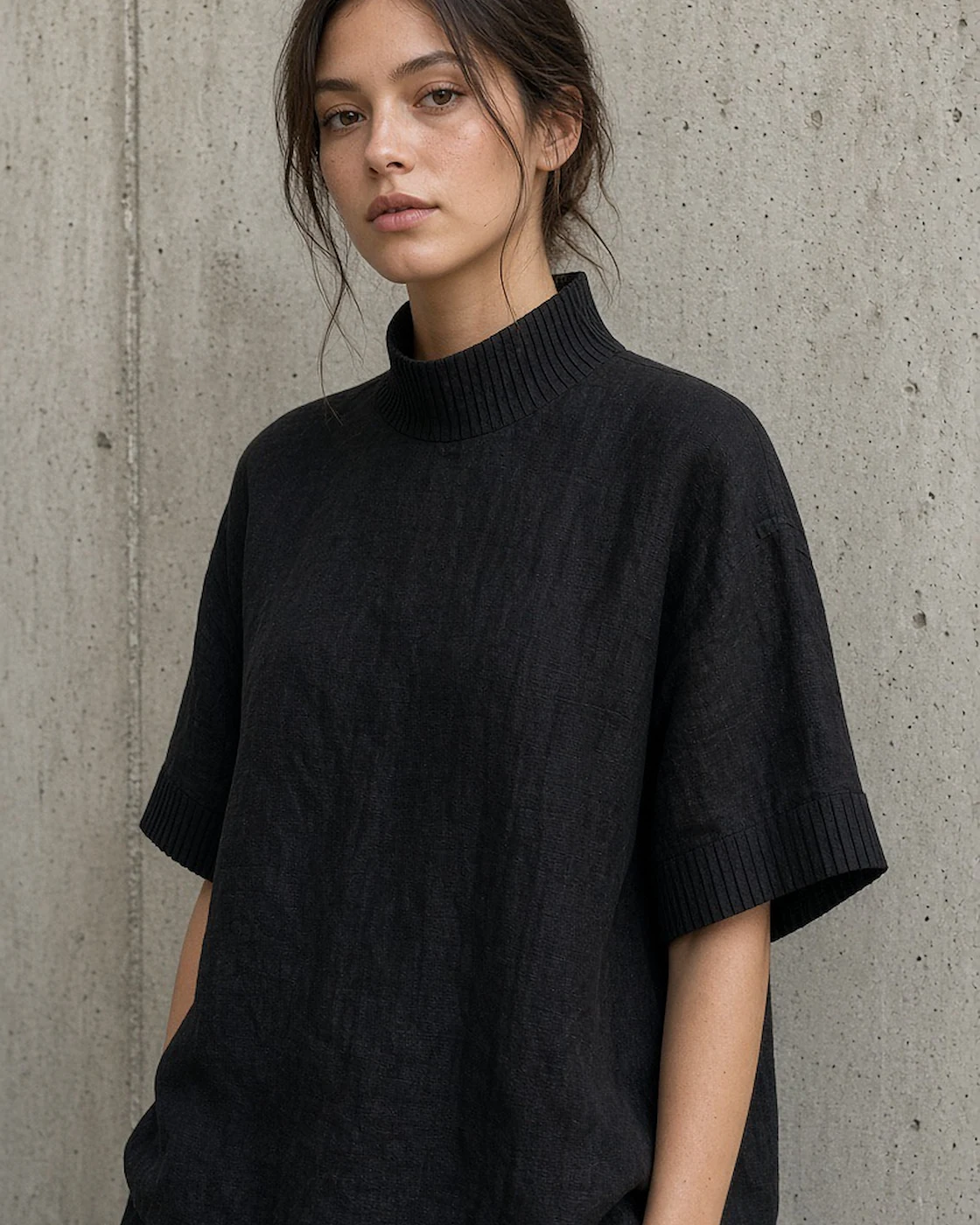 the linen mock, women’s fit