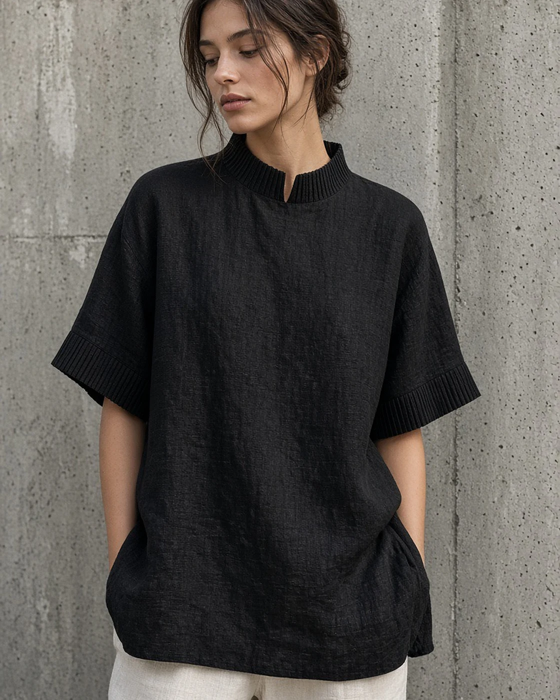 the linen split, women’s fit
